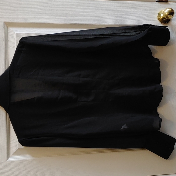 Ladies Costa Blanca Black Sheer Size XL Long Sleeve Blouse - Picture 5 of 5